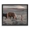 Stupell Industries Country Horses in Valley Framed Floater Canvas Wall Art Design by Lori Deiter